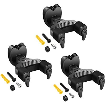 Donner Supporto di Chitarra da Muro, Gancio Porta Chitarra Muro per Basso, Appendi Chitarra da Muro con Blocco Automatico per Ukulele/Violino/Mandolino, Nero (3 pezzi) Donner Supporto di Chitarra da Muro, Gancio Porta Chitarra Muro per Basso, Appendi Chitarra da Muro con Blocco Automatico per Ukulele/Violino/Mandolino, Nero (3 pezzi)