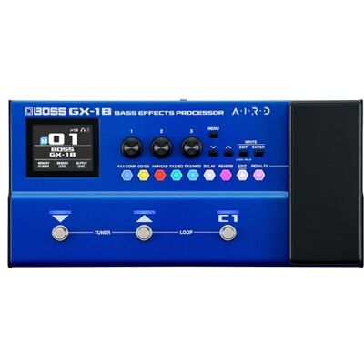 Boss Processore di effetti per basso ultra-portatile Ricco di ampli ed effetti iconici Generatore sonoro AIRD di alta qualità Ideale per i bassisti principianti Connettività Bluetooth Boss Processore di effetti per basso ultra-portatile Ricco di ampli ed effetti iconici Generatore sonoro AIRD di alta qualità Ideale per i bassisti principianti Connettività Bluetooth