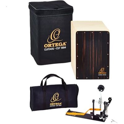 Ortega Guitars Stomp Box Cajon Bundle Piede Destro Con cajon e Pedale Strumento musicale Legno Ammara e Betulla Baltica () Ortega Guitars Stomp Box Cajon Bundle Piede Destro Con cajon e Pedale Strumento musicale Legno Ammara e Betulla Baltica ()
