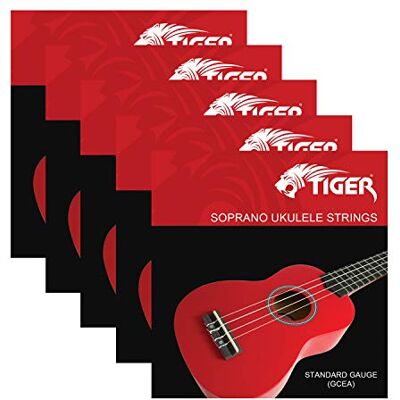 Tiger Ukulele Soprano Strings, Confezione da 5 Tiger Ukulele Soprano Strings, Confezione da 5
