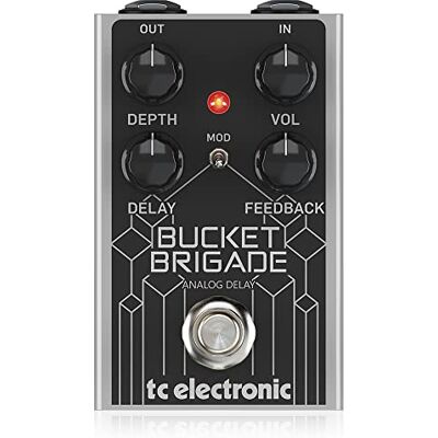 TC Electronic Pedale delay analogico BBD con tempo di ritardo di 600 ms, ripetizioni calde, modulazione opzionale e controllo della profondità TC Electronic Pedale delay analogico BBD con tempo di ritardo di 600 ms, ripetizioni calde, modulazione opzionale e controllo della profondità