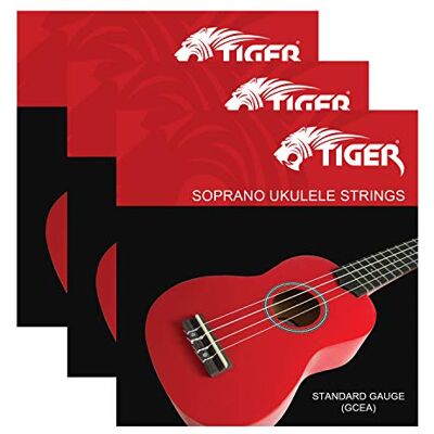 Tiger Ukulele Soprano Strings, Confezione da 3 Tiger Ukulele Soprano Strings, Confezione da 3