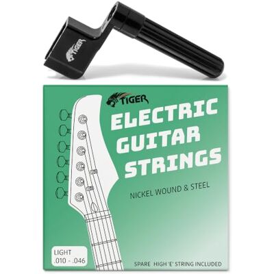 Tiger Set Di Corde e Avvolgicavo per Chitarra elettrica Tiger Set Di Corde e Avvolgicavo per Chitarra elettrica