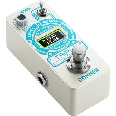 Donner Pedale per chitarra, 90 minuti di loop con display, 3 loop, overdub illimitati con funzione undo/redo Donner Pedale per chitarra, 90 minuti di loop con display, 3 loop, overdub illimitati con funzione undo/redo