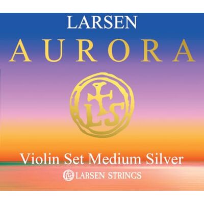 LARSEN STRINGS Aurora Set di corde per violino 4/4 con re argento medio LARSEN STRINGS Aurora Set di corde per violino 4/4 con re argento medio