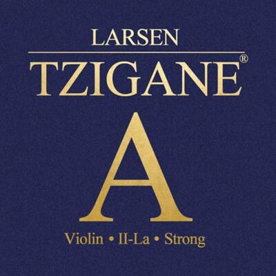 LARSEN STRINGS corde per violino Tzigane multifilamento anima in fibra A Alu forte LARSEN STRINGS corde per violino Tzigane multifilamento anima in fibra A Alu forte