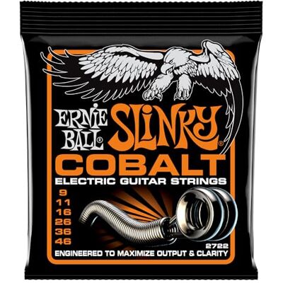 Ernie Ball , Hybrid Slinky Cobalt, Corde per chitarra elettrica, diametro 9-46 Ernie Ball , Hybrid Slinky Cobalt, Corde per chitarra elettrica, diametro 9-46