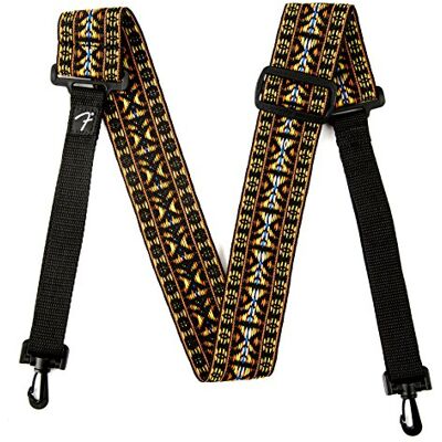 Fender , Banjo Strap In Hootenanny Style Tracolla per Banjo, Colore Rosso Nero Fender , Banjo Strap In Hootenanny Style Tracolla per Banjo, Colore Rosso Nero
