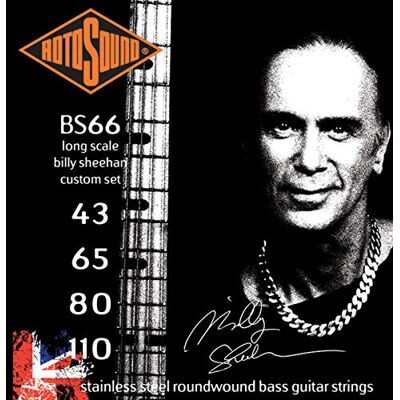 Rotosound Corde per basso elettrico SWING 66 STAINLESS SETS 4 corde BILLY SHEEHAN Custom 43-110 Rotosound Corde per basso elettrico SWING 66 STAINLESS SETS 4 corde BILLY SHEEHAN Custom 43-110