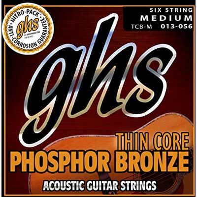 GHS Strings »THIN CORE PHOSPHOR BRONZE ACOUSTIC GUITAR« Corde per Chitarra Acustica Phosphor Bronze Medium: 013-056 GHS Strings »THIN CORE PHOSPHOR BRONZE ACOUSTIC GUITAR« Corde per Chitarra Acustica Phosphor Bronze Medium: 013-056