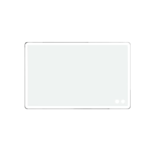 Lechnical Specchio da bagno intelligente quadrato con luci a LED Specchio antiappannamento a parete Interruttore tattile luminoso Temperatura colore Regolazione continua regolabile IP44 Impermeabile