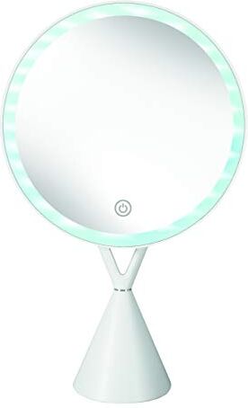 Kleine Wolke Specchio da Trucco Lady Mirror, in Vetro e ABS, Colore: Bianco 21 x 34 x 9 cm