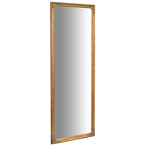 Biscottini Specchio da parete lungo 140x4,5x50 cm Specchio da terra e parete cornice in legno Specchio camera da letto e soggiorno Specchio lungo da parete Specchiera camera da letto