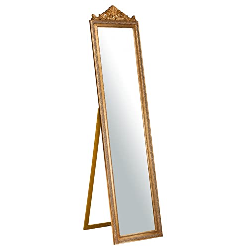 Biscottini Specchio da terra camera da letto 45x5x180 cm   Specchiera da terra con cornice in legno   Specchio lungo da terra