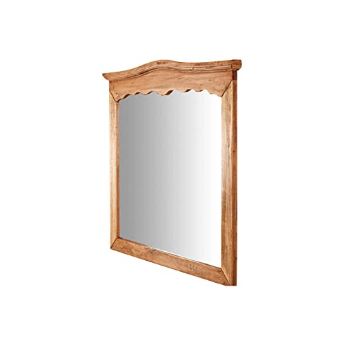 Biscottini Specchio da Parete 92x3x82 cm   Specchio Bagno con Cornice Color legno   Specchi Decorativi per la casa   Specchio da Parete