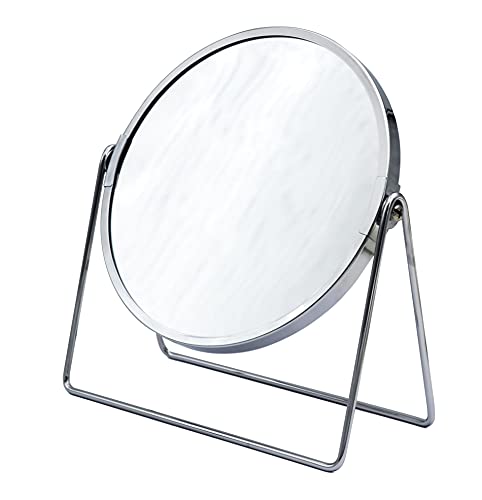RIDDER Specchio cosmetico estivo cromato con ingrandimento 5x, pratico e moderno