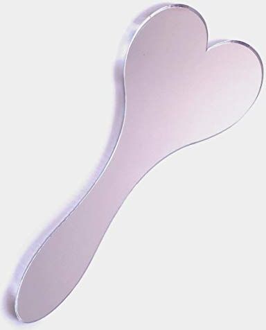 Servewell Specchi a forma di cuore, 60 x 29 cm, 3 mm, tinta unita