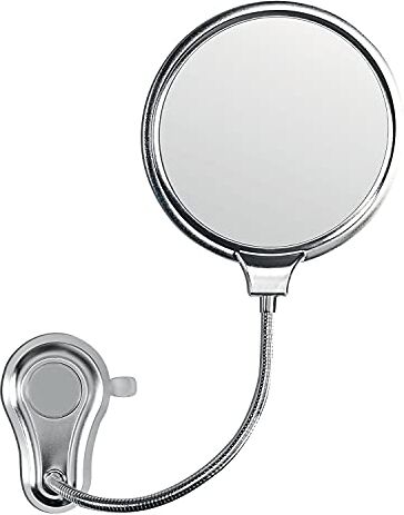 Gedy HO081300100 Hot, Bagno orientabile, Ventosa Cromato, Specchio ingrandimento Magnifying Factor 2X, 2 Anni di Garanzia, Design R&S, Unica