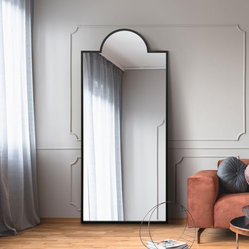 MirrorOutlet The Fenestra Specchio da parete moderno e contemporaneo, 170 x 75 cm, con cornice in metallo nero con bordo caratteristico, orizzontale o verticale.