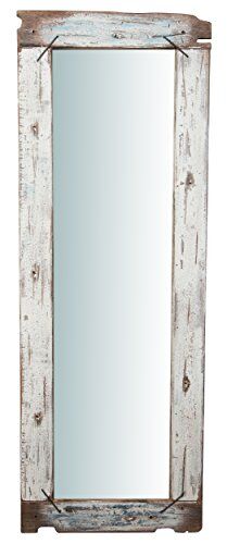 Biscottini Specchio da parete lungo 182x65x3 cm   Specchio Shabby dipinto a mano   Adatto come specchiera bagno o specchio camera da letto