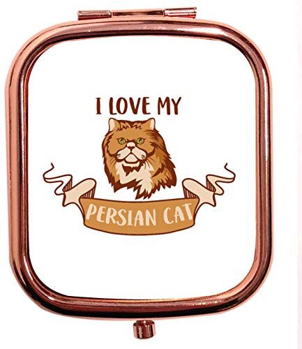 Creative Specchio compatto quadrato con scritta "I Love My Persian Cat