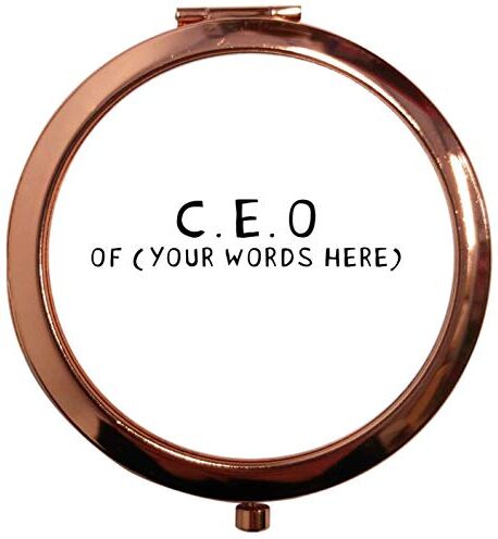 Creative Rose Gold Circle Specchio compatto personalizzato CEO di