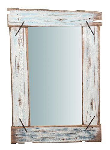 Biscottini Specchio vintage 63x93x2 cm   Specchio da parete in legno massello   Specchio bagno e specchio camera da letto   Specchio vintage da parete