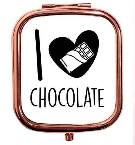 Creative Rose Gold SquareCompact Specchio I Love Chocolate