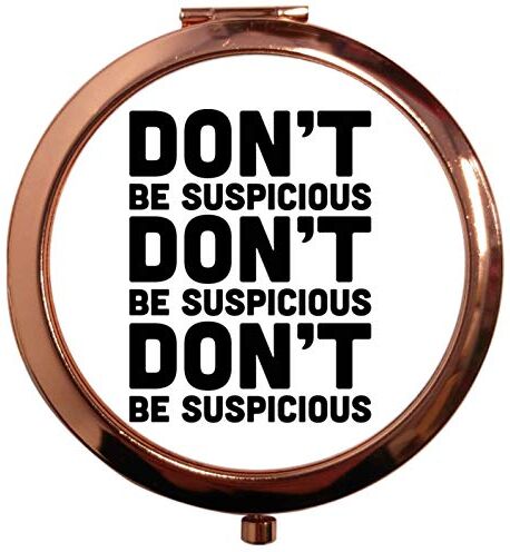 Creative Specchio compatto con cerchi in oro rosa "Don't be Suspicious in Bold