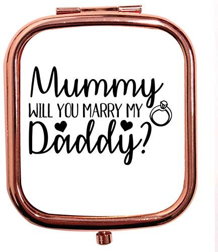 Creative Specchio quadrato quadrato quadrato con scritta "Mummy Will you Marry Daddy