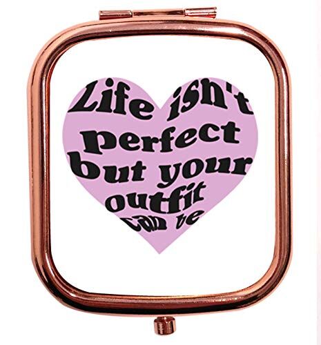 Creative Maglietta a specchio quadrato, con scritta "Life is not perfect but your outfit can be
