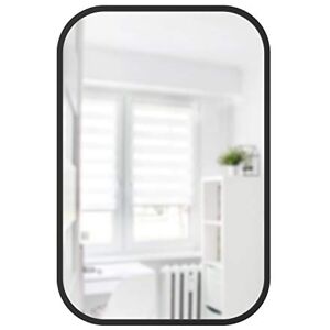 Umbra Hub Specchio rettangolare 61 x 91 cm, Specchio in vetro, Nero Umbra Hub Specchio rettangolare 61 x 91 cm, Specchio in vetro, Nero