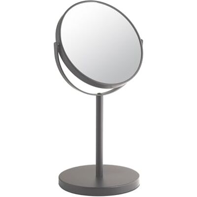 Gedy Anna Specchio Ingranditore 5X da Tavolo, Specchio Ingranditore da Trucco Bifacciale Professionale, Realizzato in Metallo Finitura Gun Metal, Diametro Specchio 16,3 cm Girevole a 360° Gedy Anna Specchio Ingranditore 5X da Tavolo, Specchio Ingranditore da Trucco Bifacciale Professionale, Realizzato in Metallo Finitura Gun Metal, Diametro Specchio 16,3 cm Girevole a 360°