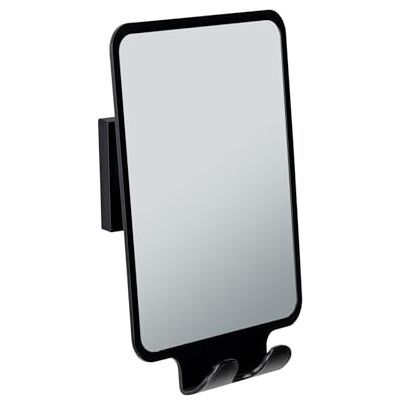 Wenko Vacuum-Loc® Specchio antiappannamento Quadro, specchio da parete per bagno e doccia, fissaggio senza forare, 14 x 19,5 x 8 cm, nero Wenko Vacuum-Loc® Specchio antiappannamento Quadro, specchio da parete per bagno e doccia, fissaggio senza forare, 14 x 19,5 x 8 cm, nero