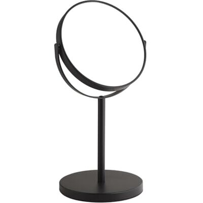 Gedy Anna, Specchio Ingranditore e Non, Fattore di Ingrandimento 5x Bifacciale, da Tavolo, Senza Luce, Realizzato in Metallo Finitura Nero Opaco, Diametro Specchio 16,3 cm Girevole a 360° Gedy Anna, Specchio Ingranditore e Non, Fattore di Ingrandimento 5x Bifacciale, da Tavolo, Senza Luce, Realizzato in Metallo Finitura Nero Opaco, Diametro Specchio 16,3 cm Girevole a 360°