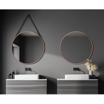 Talos Specchio Decorativo Rotondo da Parete in Rame Opaco, Ø 80 cm Talos Specchio Decorativo Rotondo da Parete in Rame Opaco, Ø 80 cm