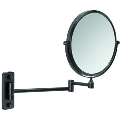 Gedy Gaia Specchio Ingranditore da Parete Fattore di Ingrandimento 3X, Specchio Ingranditore da Trucco Bifacciale in Acciaio Inox Colore Nero, Supporto Estensibile, Specchio Ø 18 cm Girevole a 360° Gedy Gaia Specchio Ingranditore da Parete Fattore di Ingrandimento 3X, Specchio Ingranditore da Trucco Bifacciale in Acciaio Inox Colore Nero, Supporto Estensibile, Specchio Ø 18 cm Girevole a 360°