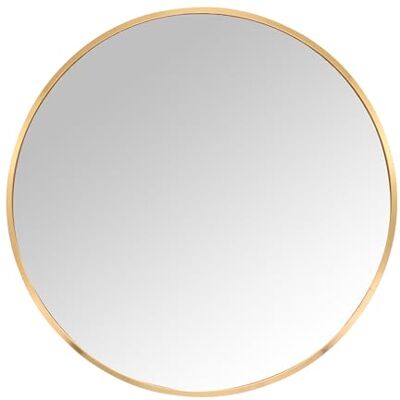 Relaxdays Specchio Rotondo con Cornice Oro Ø 60 cm da Parete per Soggiorno, Bagno e corridoio Relaxdays Specchio Rotondo con Cornice Oro Ø 60 cm da Parete per Soggiorno, Bagno e corridoio