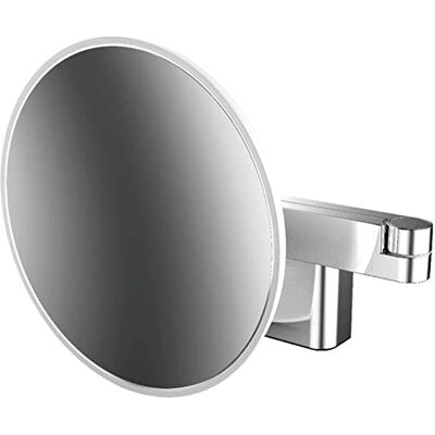 Emco Evo LED specchio cosmetico e rasatura sul braccio a doppia articolazione, specchio cosmetico rotondo con illuminazione per montaggio a parete, specchio ingranditore regolabile (5x) Emco Evo LED specchio cosmetico e rasatura sul braccio a doppia articolazione, specchio cosmetico rotondo con illuminazione per montaggio a parete, specchio ingranditore regolabile (5x)
