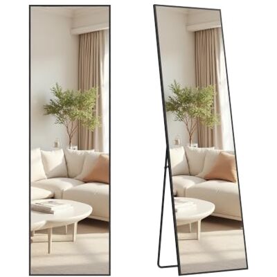 SONGMICS Specchio a Figura Intera, 150 x 40 cm, Specchio da Terra Rettangolare con Supporto, Cornice in Lega di Alluminio, Vetro Temperato, Camera da Letto Soggiorno, Nero Inchiostro SONGMICS Specchio a Figura Intera, 150 x 40 cm, Specchio da Terra Rettangolare con Supporto, Cornice in Lega di Alluminio, Vetro Temperato, Camera da Letto Soggiorno, Nero Inchiostro