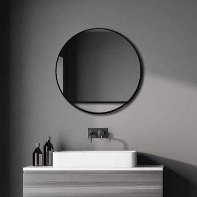 Talos Specchio decorativo da parete nero opaco, Ø 60 cm Talos Specchio decorativo da parete nero opaco, Ø 60 cm