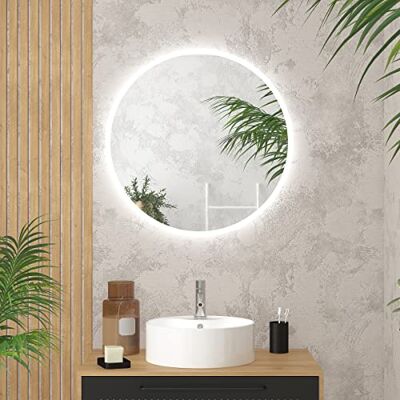 AURLANE Specchio LED IP24 reversibile, 70 x 70 cm GO ROUND LED 70 AURLANE Specchio LED IP24 reversibile, 70 x 70 cm GO ROUND LED 70