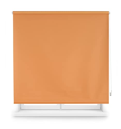 Blindecor Tenda a rullo oscurante Arancia, 140 x 175 cm (Larghezza x Altezza)   Dimensioni del tessuto 137 x 170 cm. Tende termiche oscuranti