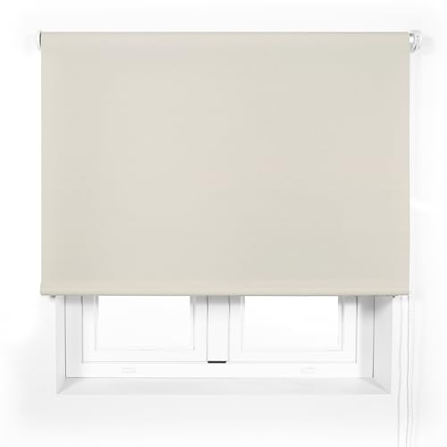 ECOMMERC3 Tenda avvolgibile, traslucida su misura premium, dimensioni 105 x 165 Tenda avvolgibile con tubo da 38 mm e dimensioni del tessuto 102 x 160 Tenda a rullo beige