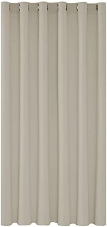 Deconovo Tenda Oscurante Termica Isolante per Interni 214 CM Altezza 1 Pannello, Tende Cameretta Bambini Tende Moderne con Anelli, 203x214 CM, Beige Chiaro