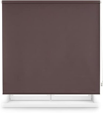 Blindecor Draco Tenda a rullo oscurante Marrone scuro, 100 x 230 cm (Larghezza x Altezza)   Dimensioni del tessuto 97 x 225 cm. Tende termiche oscuranti