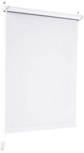 Sonello Tenda a Rullo Oscurante Klemmfix Senza Forare 75cm x 130cm Bianco, Tenda avvolgibile Oscurante con Morsetti e con Catenella per finestre e Porte, Blackout, Opaco, Protezione Solare