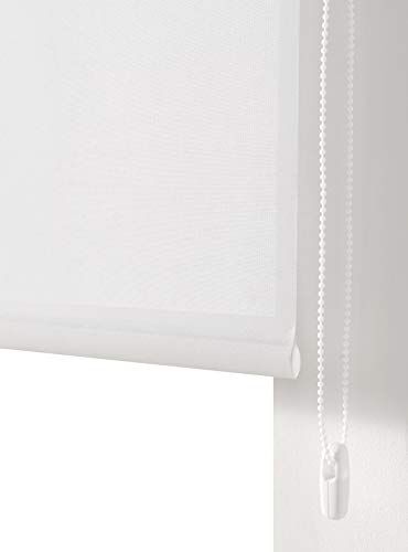 Estoralis Bran Tenda a Rullo Jacquard, Tessuto, Bianco, 110 x 250 cm