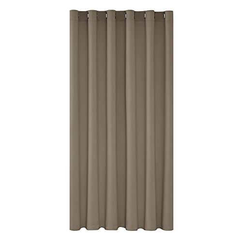 Deconovo Tenda Oscurante Termica per Camera da Letto e Soggiorno 214 CM Altezza 1 Pannello, Tende Oscuranti per Interni Tende Moderne con Anelli, 203x214 CM, Cachi