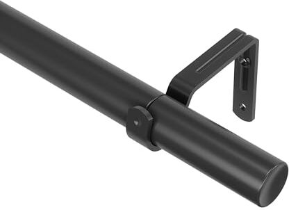 Umbra Zen Asta per Tende Regolabile da 2.5 cm, 82-326 cm, Nero Opaco